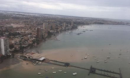 Las brigadas de limpieza retiran mas de 90m3 de cañas en dos días posteriores de lluvias en la zona de Mar Menor