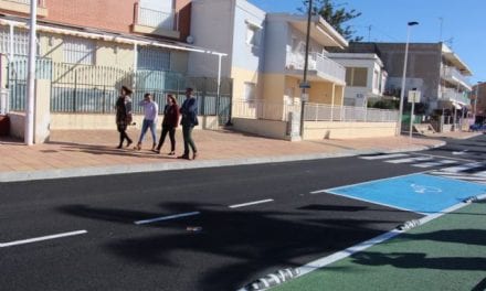 Carril bici peligroso en Lo Pagán