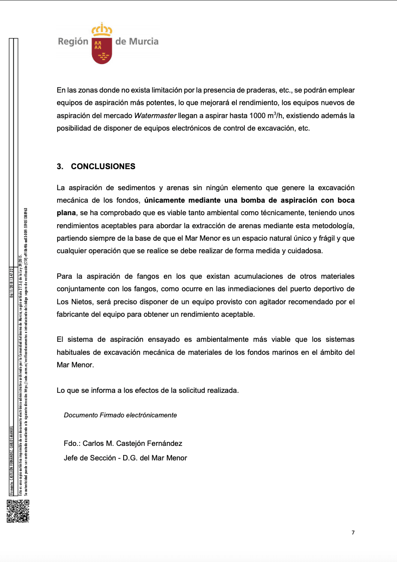 El Ministerio de Transición Ecológica dice ahora que no ha limpiado los fangos porque no dispone del coste económico de la araña finlandesa 6