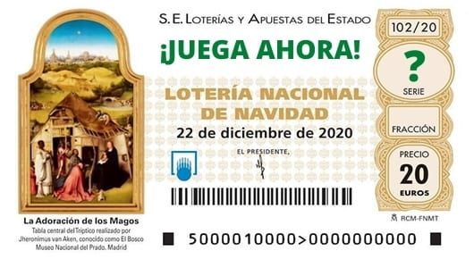 Comprar decimo de Lotería de Navidad 2020 online