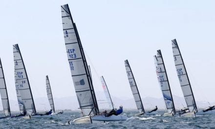 Los favoritos cumplen en la primera jornada del nacional de Catamaranes en La Manga del Mar Menor