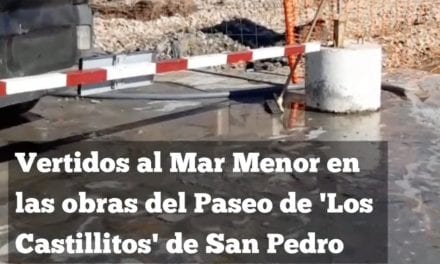Vierten agua de tuberías al Mar Menor durante unas obras en San Pedro del Pinatar