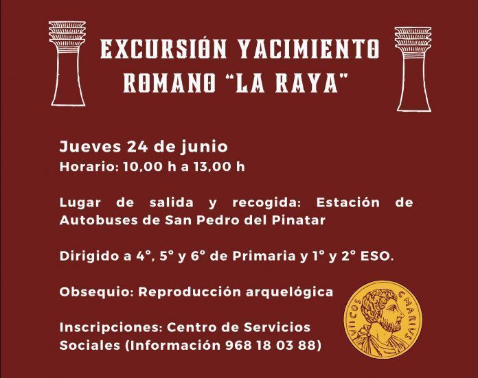 Una excursión al yacimiento romano de La Raya invita para los más pequeños