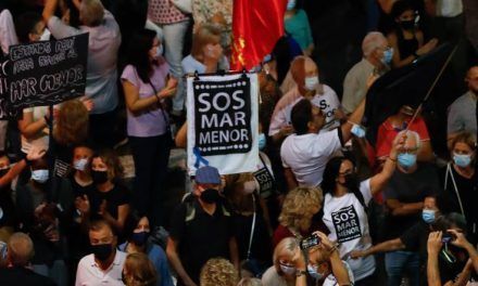 Asociaciones en defensa del Mar Menor protestan frente a Agricultura