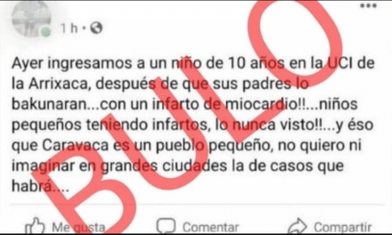 Un sanitario negacionista del SMS propaga un bulo sobre un niño ingresado en la Arrixaca tras vacunarse