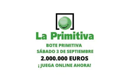 Primitiva online sábado 3 de septiembre 2022