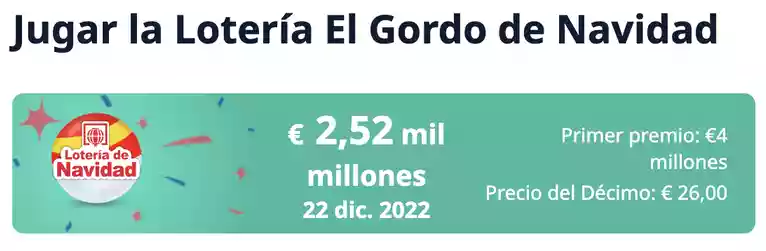 Jugar Loteria de Navidad desde el extranjero 2022