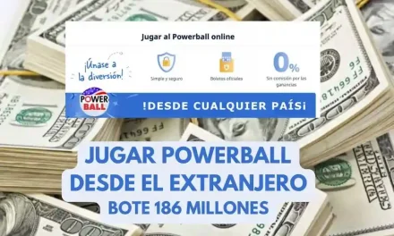 Jugar Powerball desde el extranjero bote 186 millones