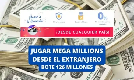 Jugar Mega Millions desde el extranjero bote 126 millones