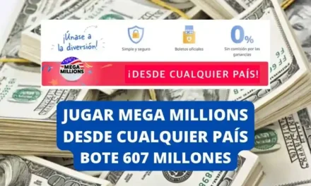 Jugar Mega Millions bote 607 millones