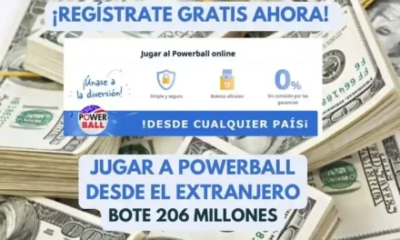 Jugar bote Powerball desde el extranjero 206 millones