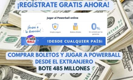 Comprar boletos Powerball desde el extranjero bote de 485 millones